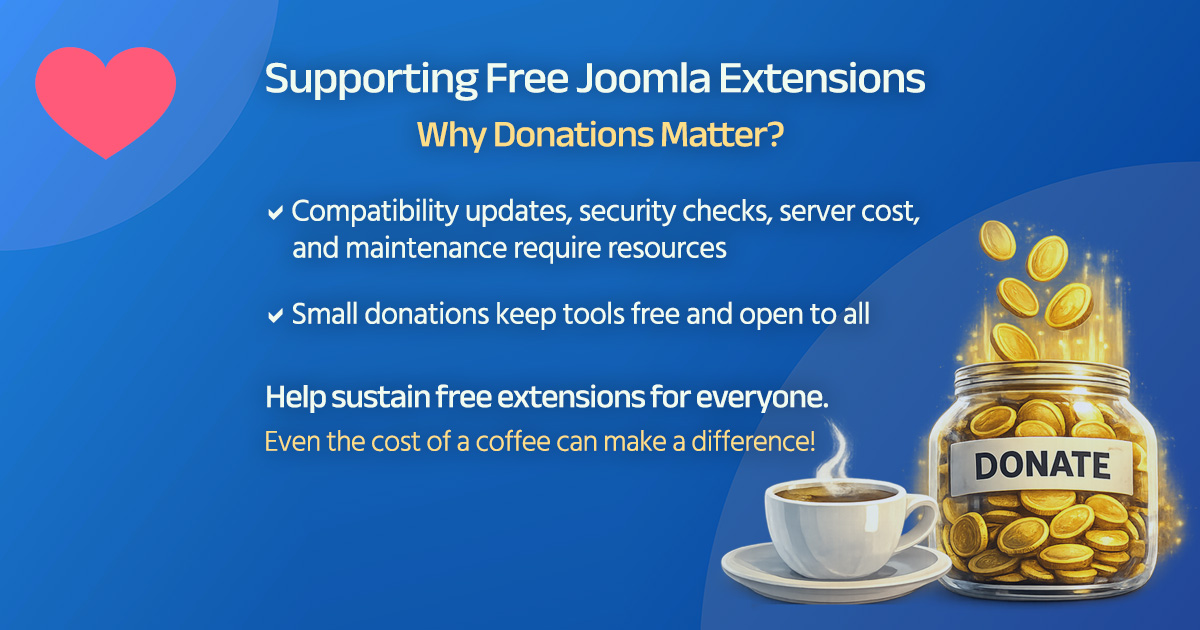 Support Free Joomla Extensions – Donate to Sustain Open Source Development